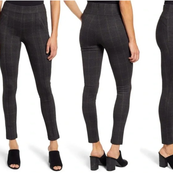 Wit & Wisdom Pants - NWT Wit & Wisdom Plaid Ankle Leggings In Charcoal Brown size PL